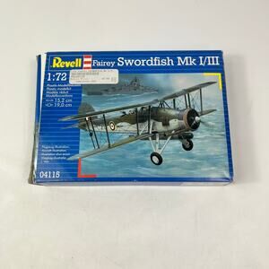 Revell Fairey Swordfish Mk I/III 1/72 Scale Model Kit 04115 Open Box RAF Biplane